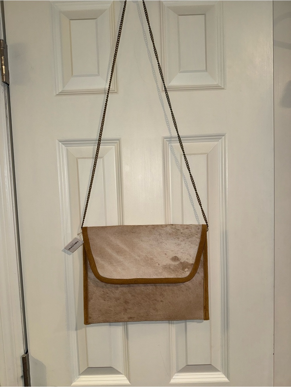 Envelope Crossbody Bag in Beige